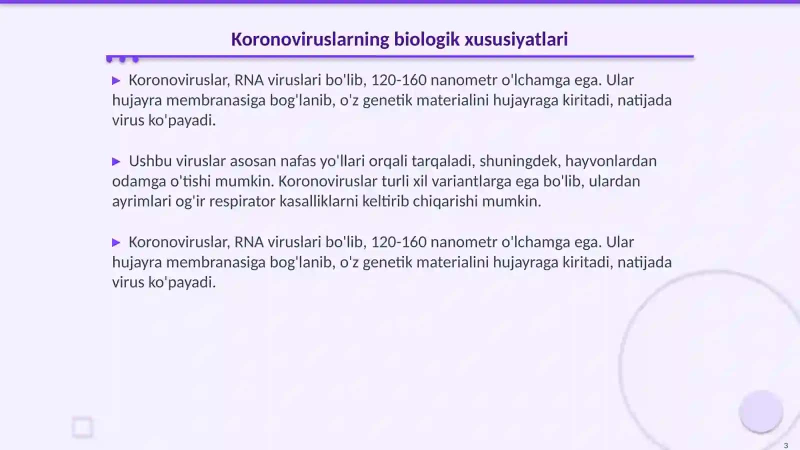 Koronoviruslar va ularning hozirgi kundagi muammolari 3