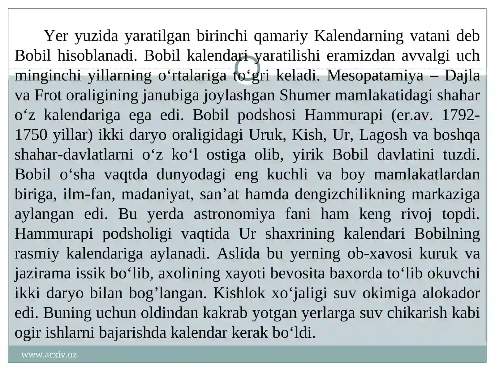 Bobil kalendari 3