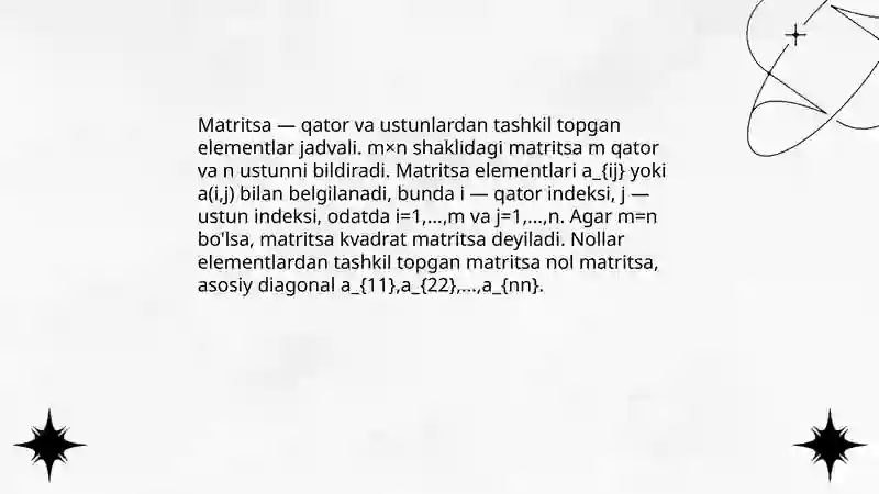 Matritsa va ular ustida amallar 3