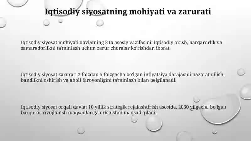 Iqtisodiy siyosatning tipologiyasi va konsepsiyasi 3
