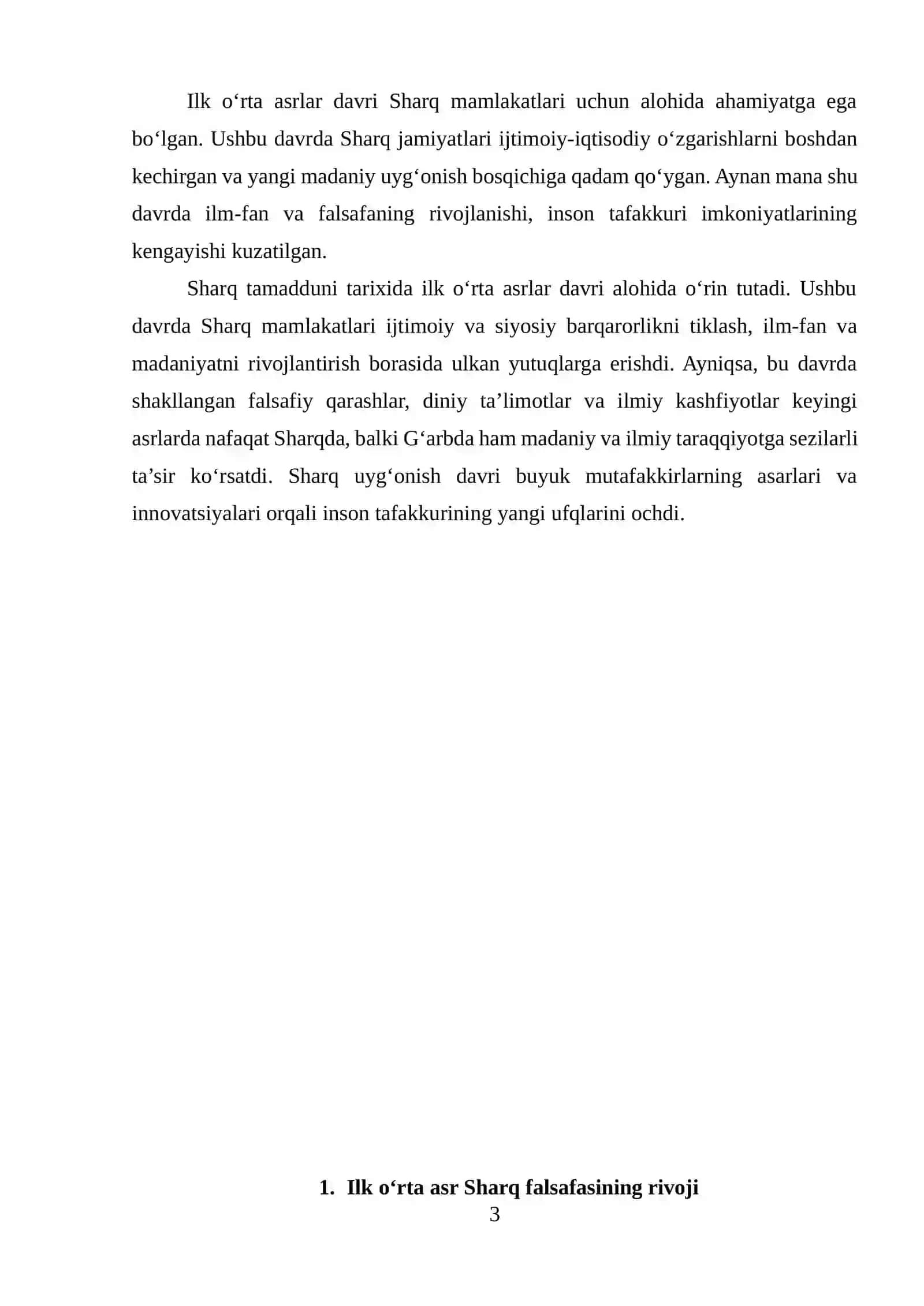Ilk o‘rta asr Sharq falsafasi va uyg‘onish davri 3