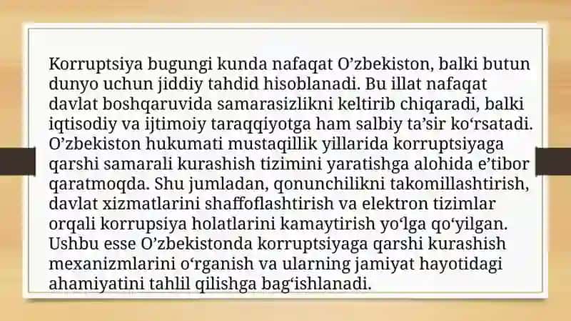 O’zbekistonda korruptsiyaga qarshi kurash mexanizmlari 3