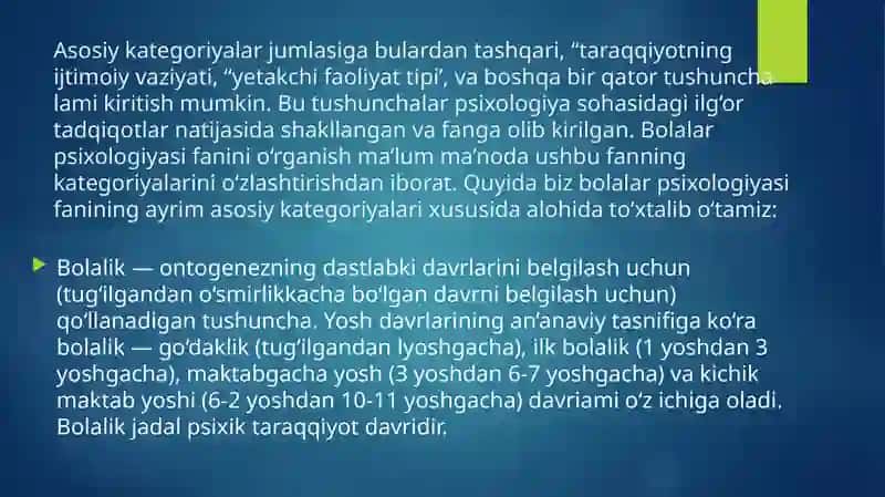 Bolalar psixologiyasi fanining metodlari va silsilaydlari 3