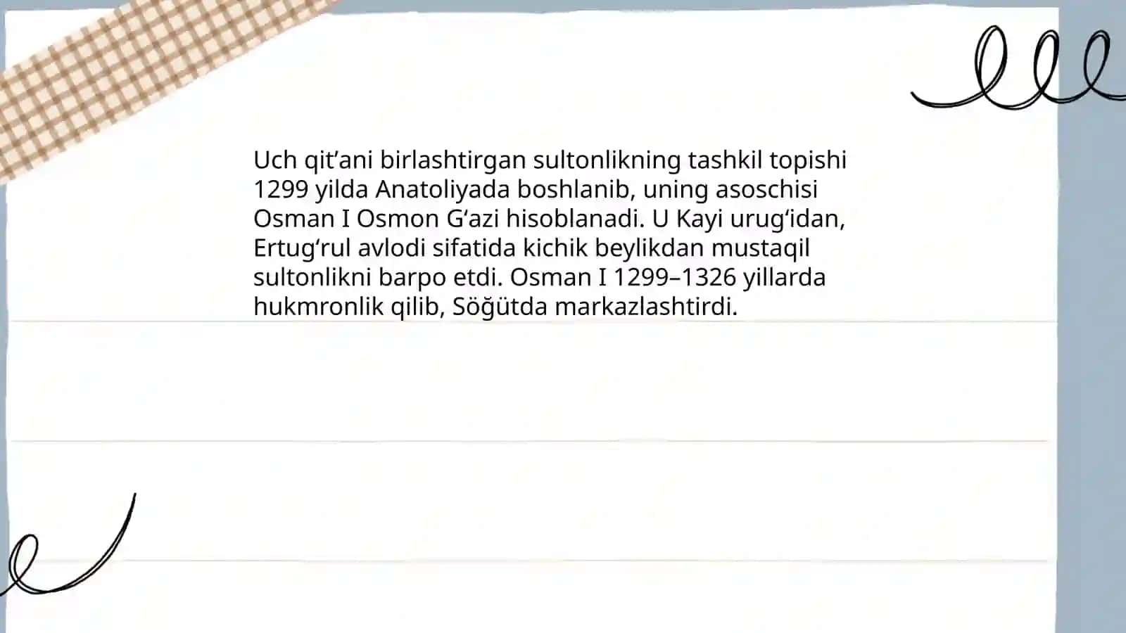 Uch qitʼani birlashtirgan sultonlik 3