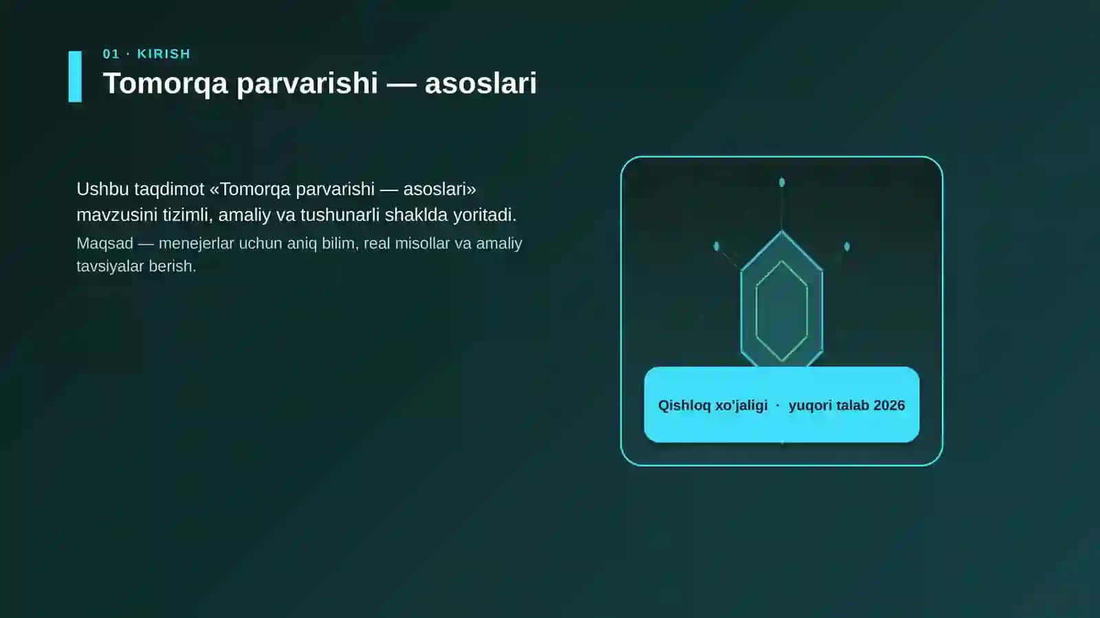 Tomorqa parvarishi — asoslari 1