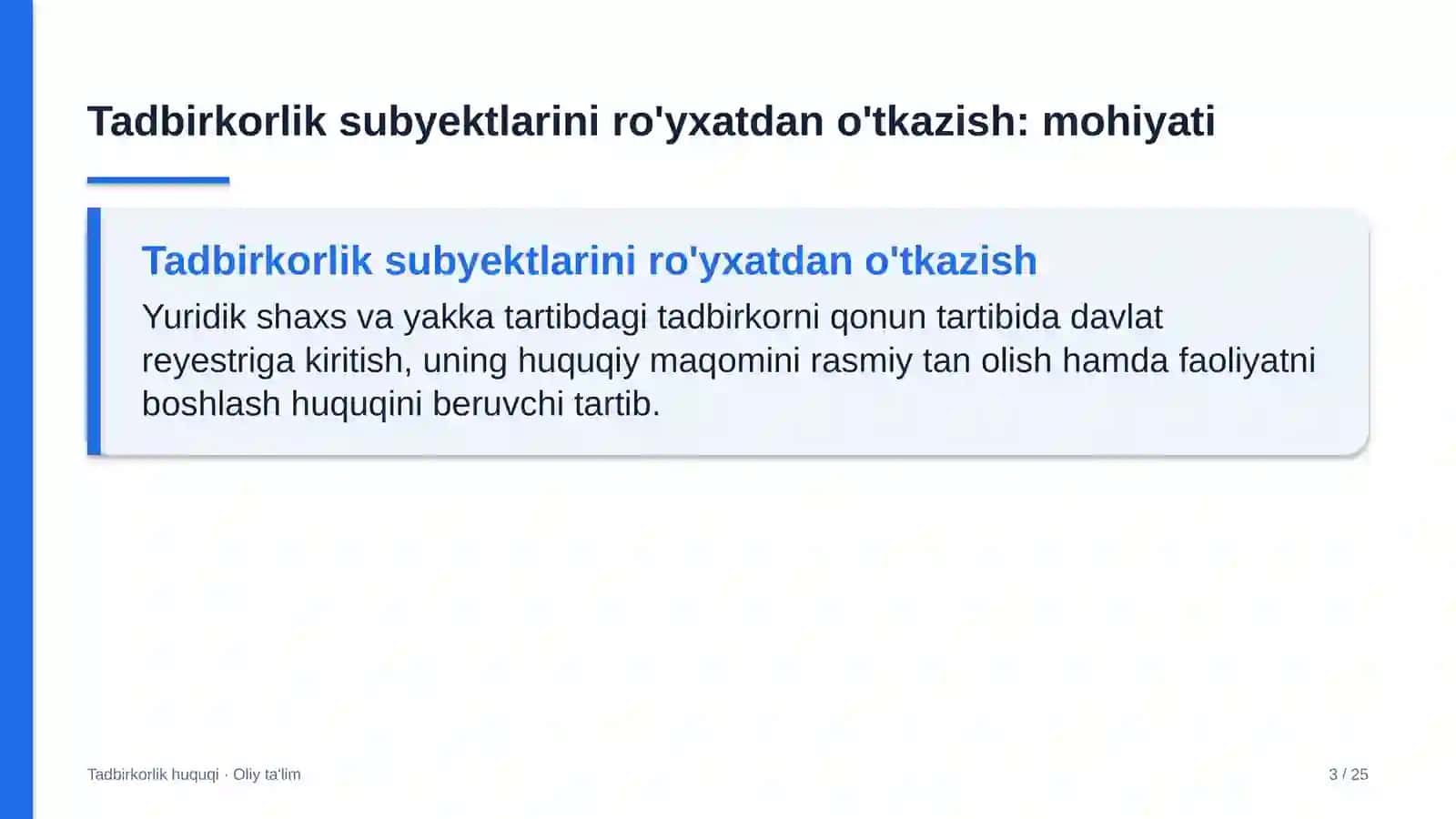 xostellarda tadbirkorlik subyektlarini davlat ro'yxatidan o'tkazish 4190 3
