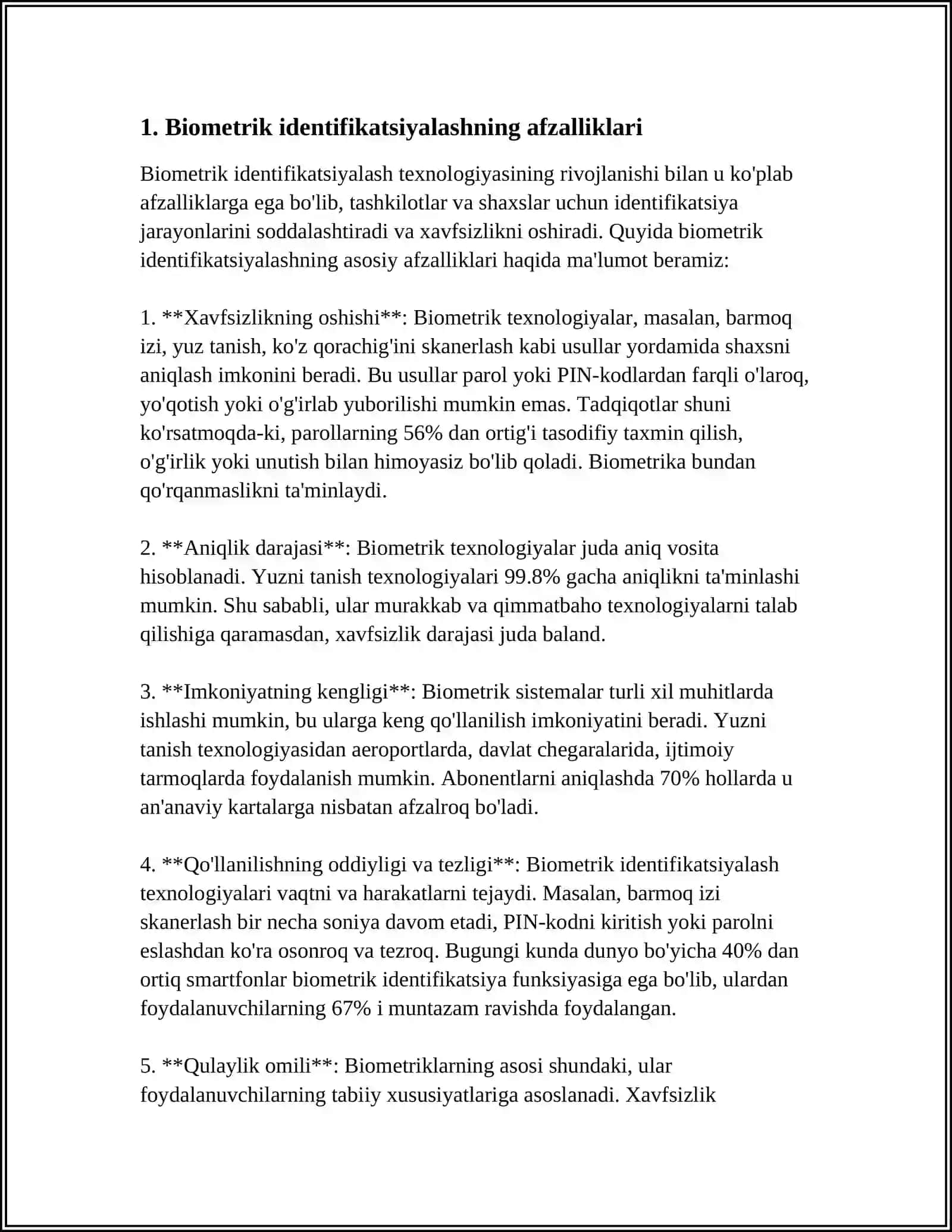 FOYDALANUVCHILARNI BIOMETRIK IDENTIFIKATSIYALASH VA AUTENTIFIKATSIYALASH 3