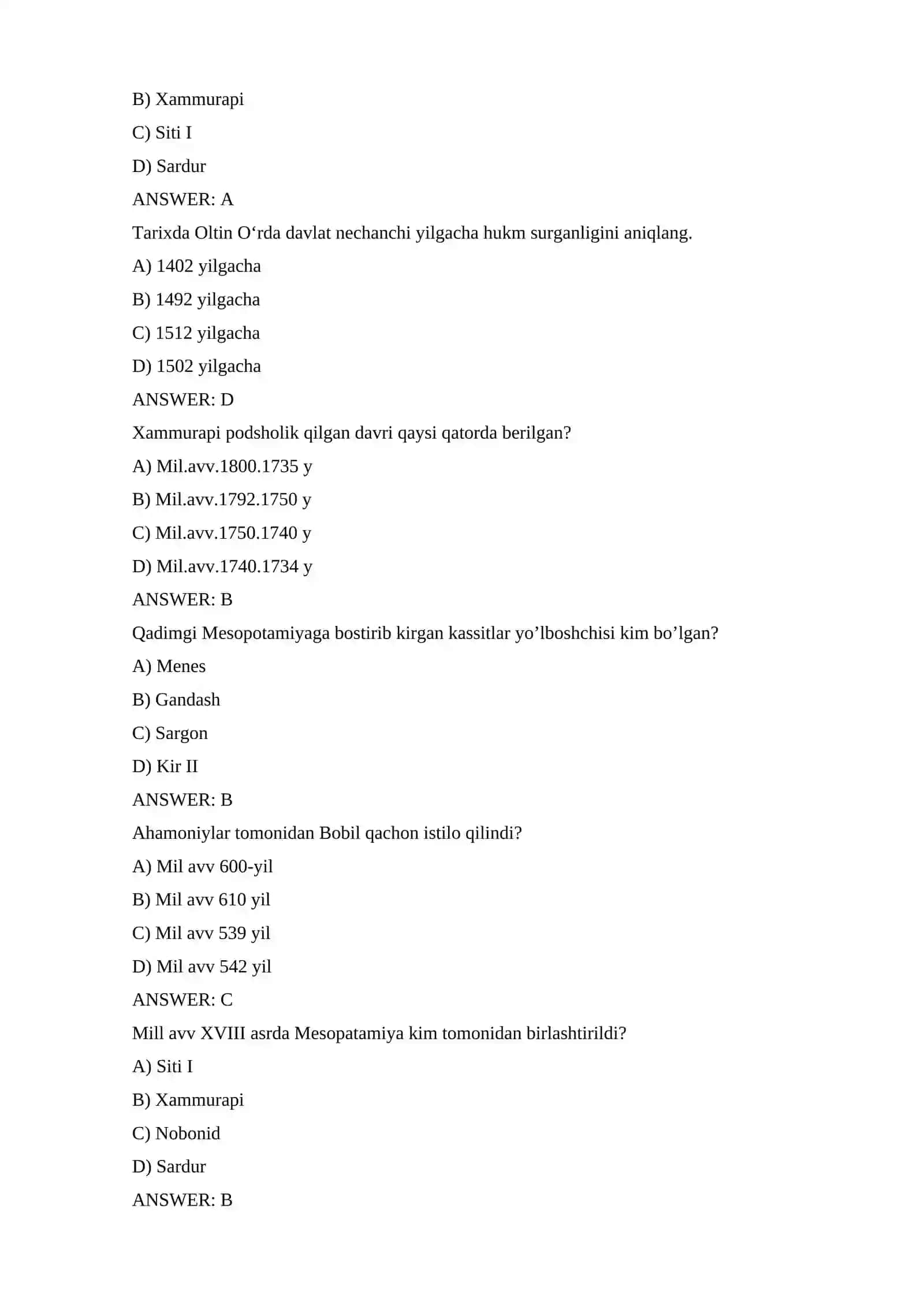 Qadimgi Misrdagi 1.sulolaga asos solgan fir’avnni aniqlang 3