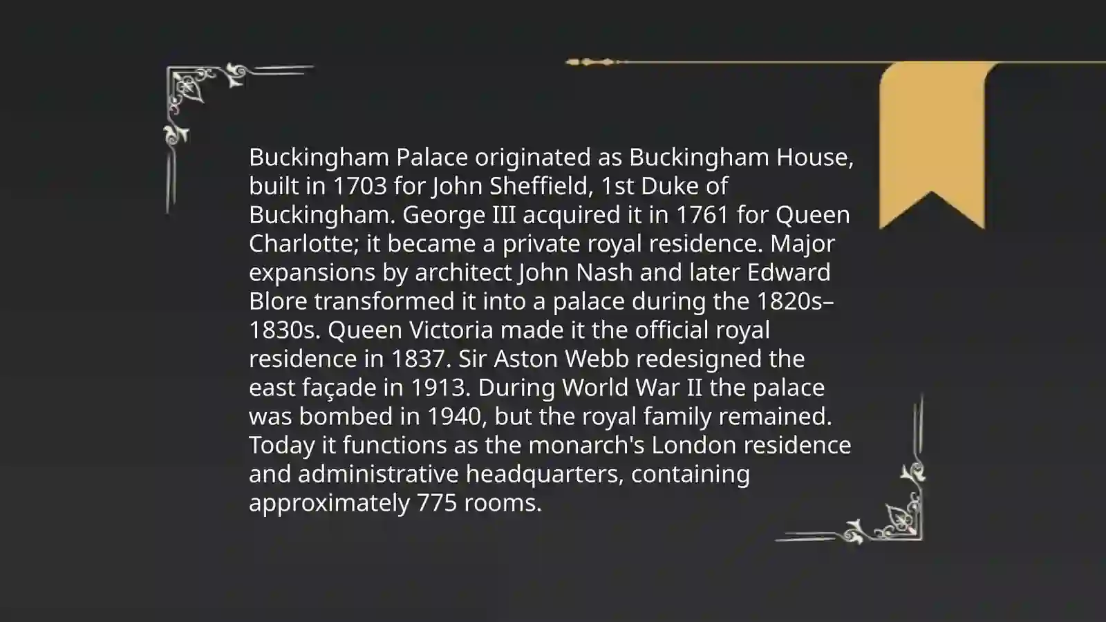 Royal Palaces: Buckingham Palace 3