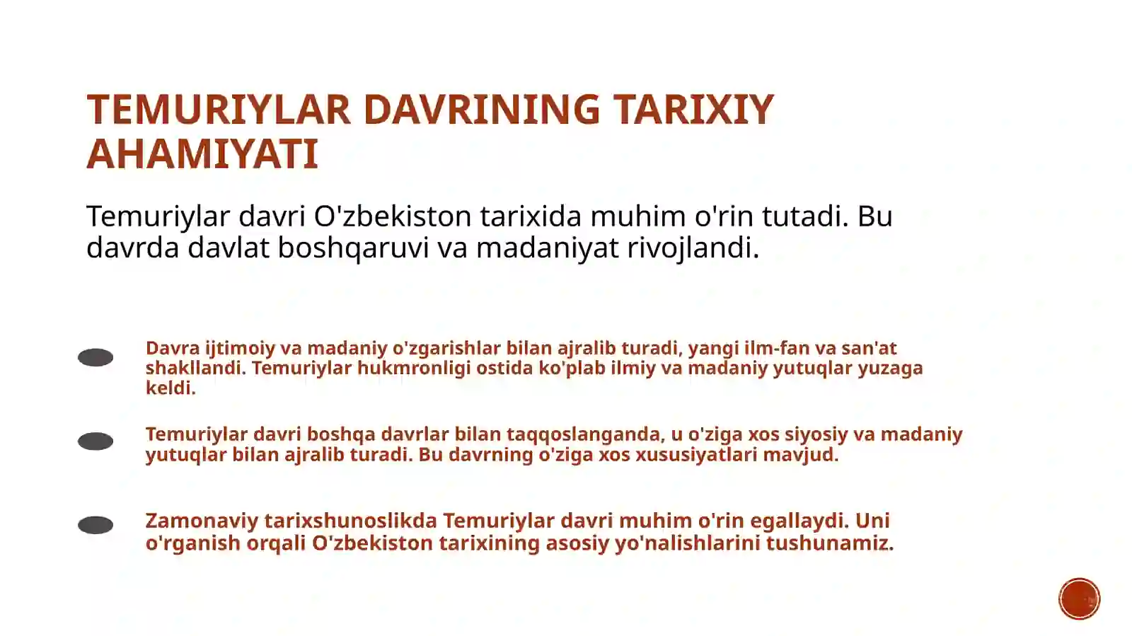 TEMURIYLAR DAVRI TARIXSHUNOSLIGI 3