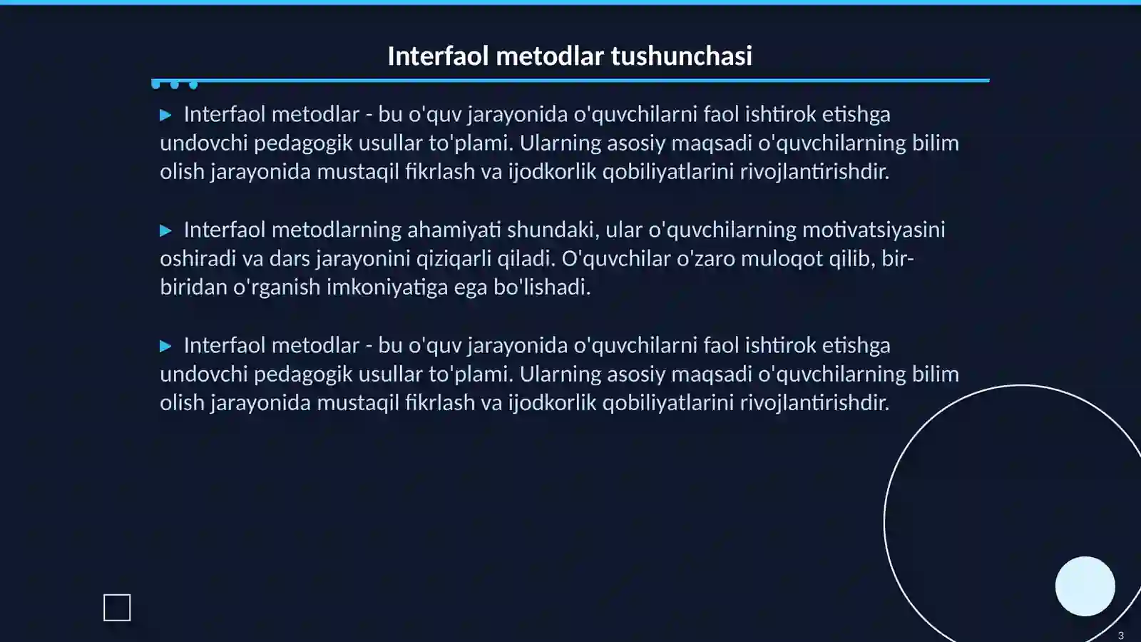 O'qitishda interfaol metodlar 3