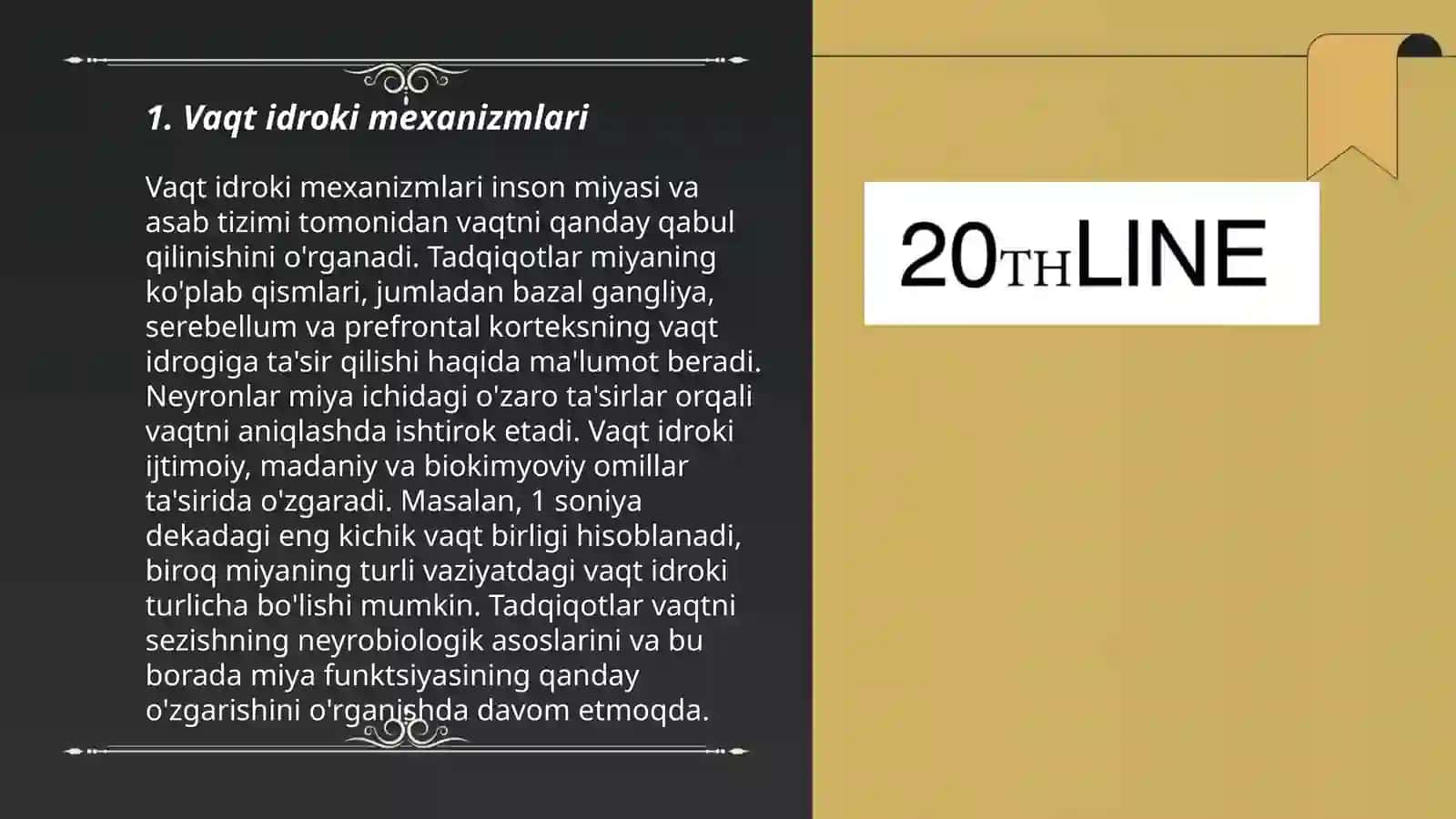 Vaqtni idrok etishni eksperimental oʻrganish 3