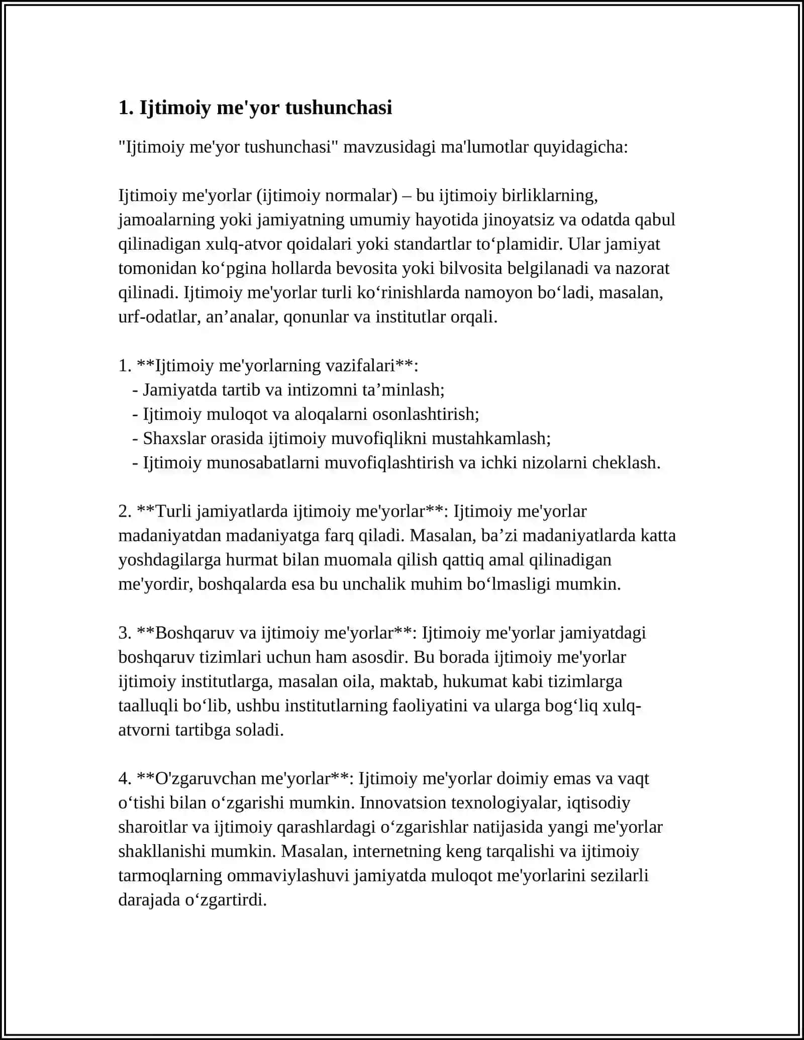 IJTIMOIY ISHDA "ME'YOR" VA "ME'YORDAN OG'ISH" TUSHUNCHALARI 3