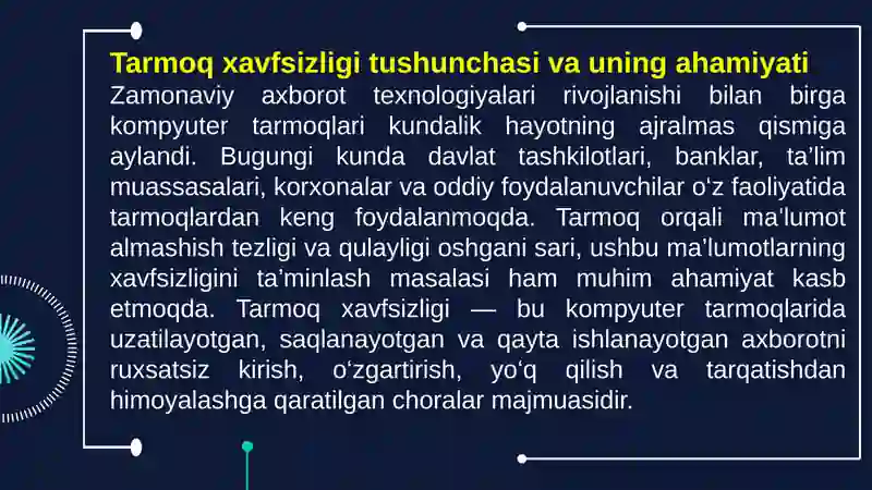 Tarmoqxavfsizligi 3