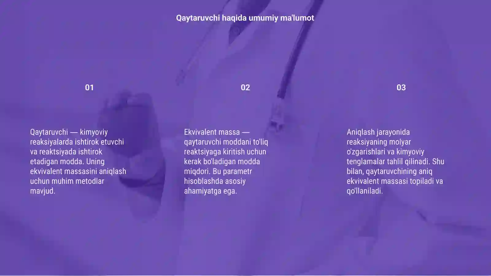 QAYTARUVCHINING EKVIVALENT MASSASINI ANIQLASH 3