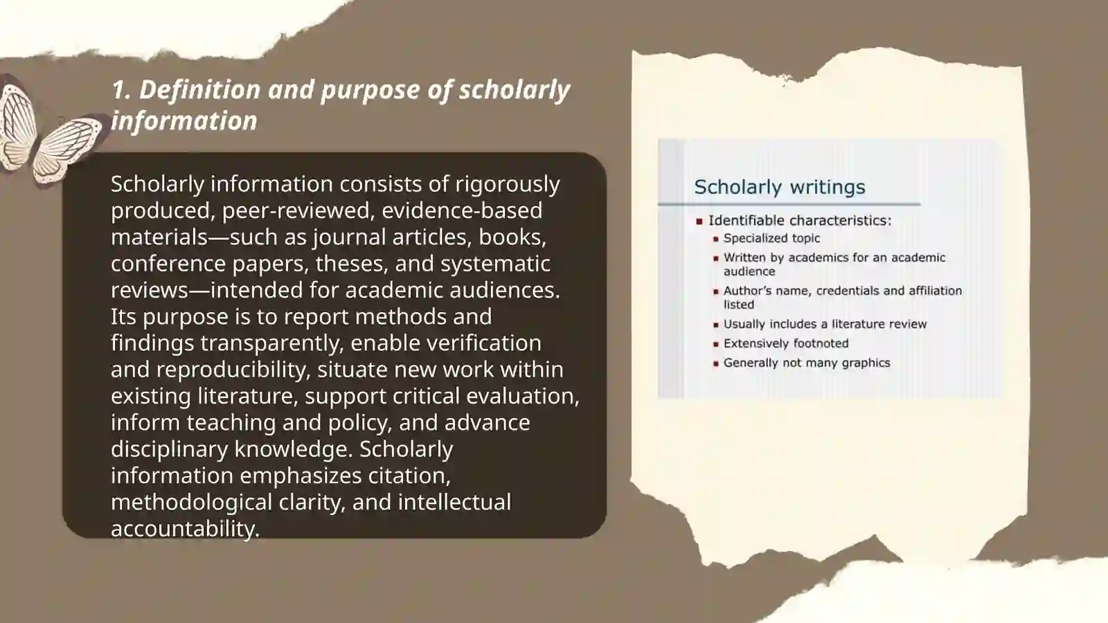 Introduction to scholarly information 3