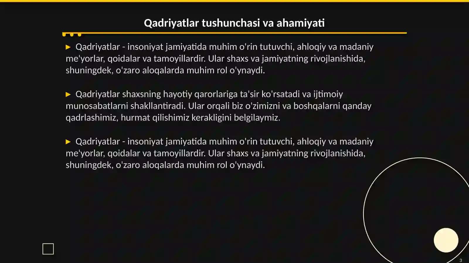 Qadriyatlar-qadrimiz 3