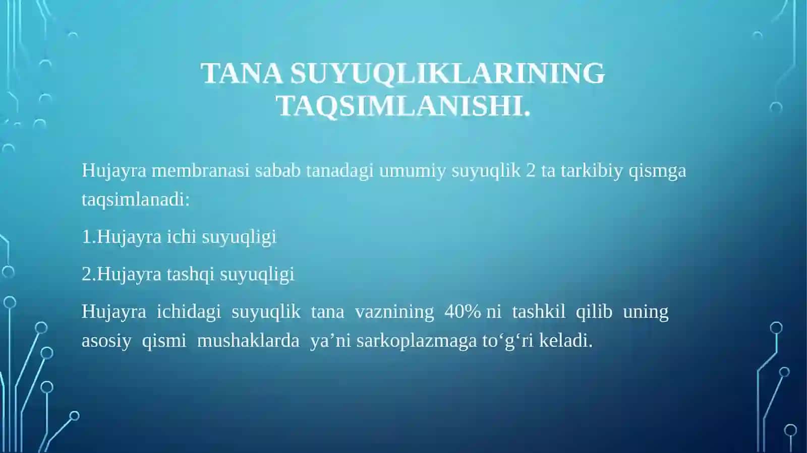 Organizmning biologik suyuqliklar 3