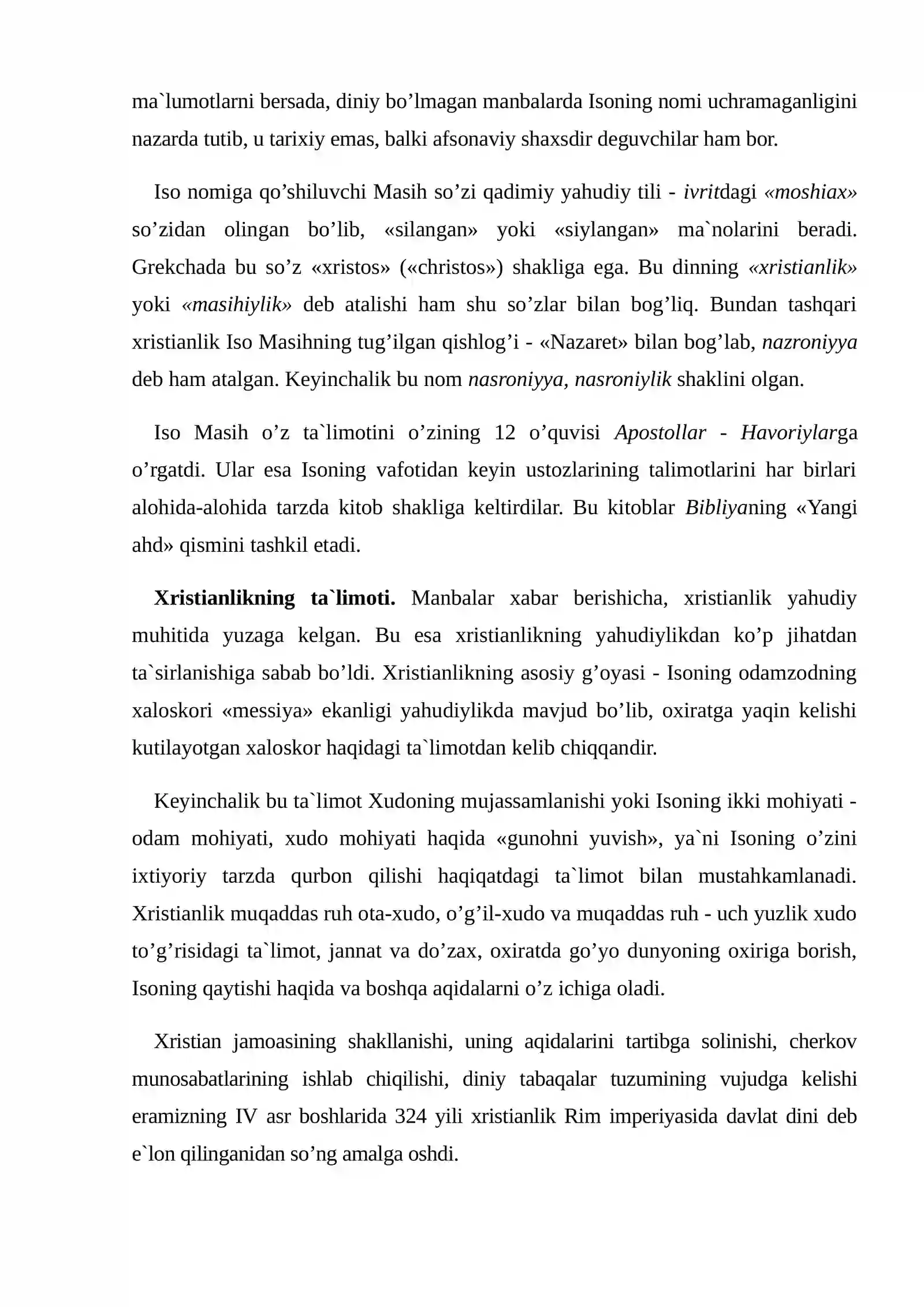 Xristian dini tarixi va oqimlari 3