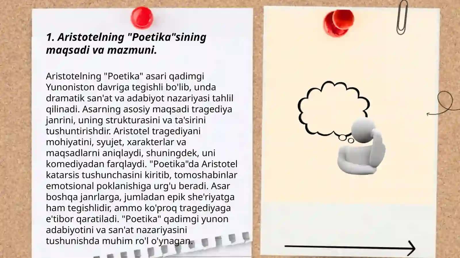 Aristotelning, Poetika ʼʼ asarini oʻrganish. Sharh yozish Mamasiddiqova Zarina 3
