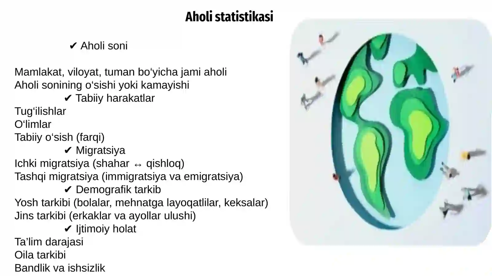 Aholi statistikasi 3