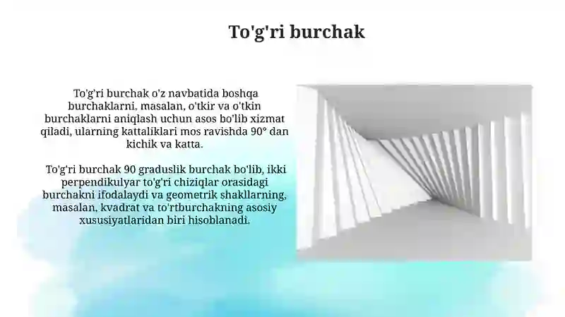 Burchak va uning turlari 3