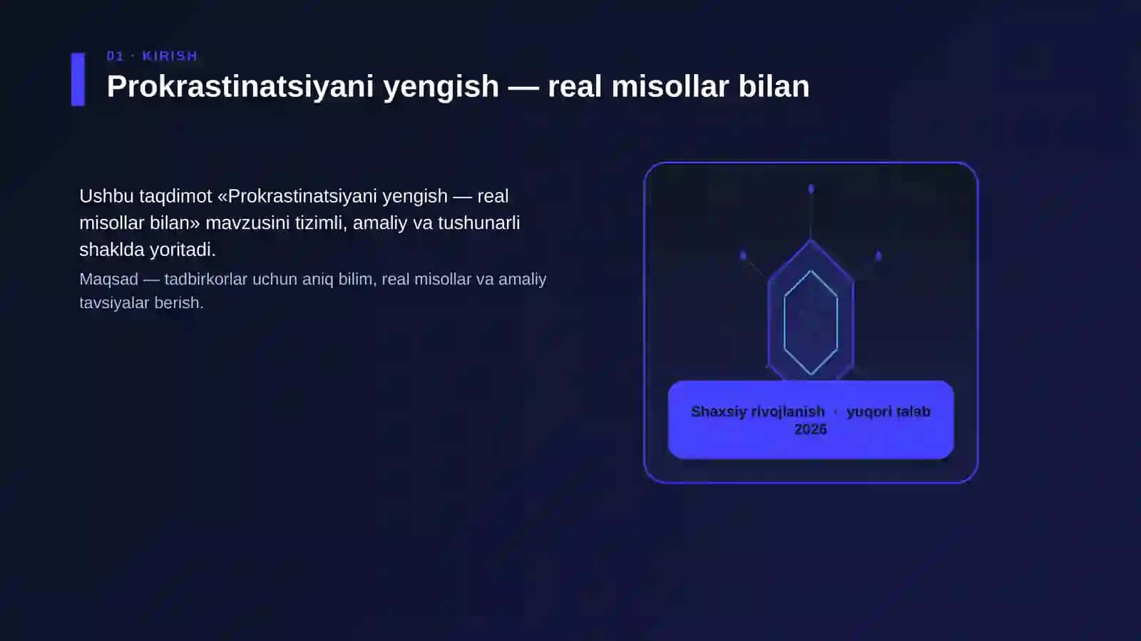 Prokrastinatsiyani yengish — real misollar bilan 3