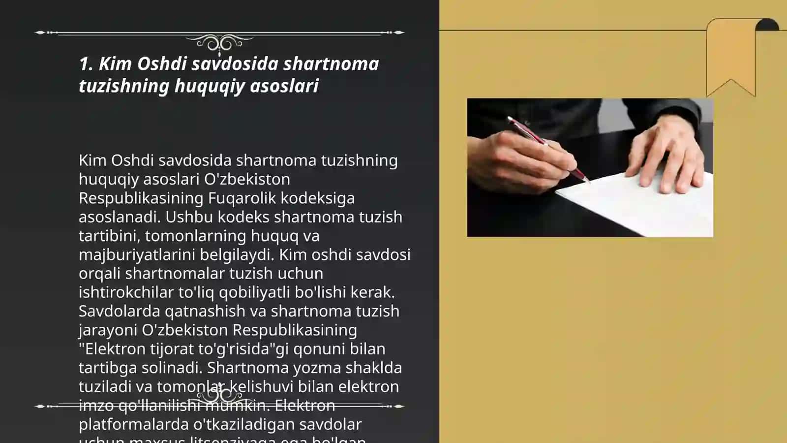 Kim Oshdi savdosida shartnoma tuzishning huquqiy asoslari 3