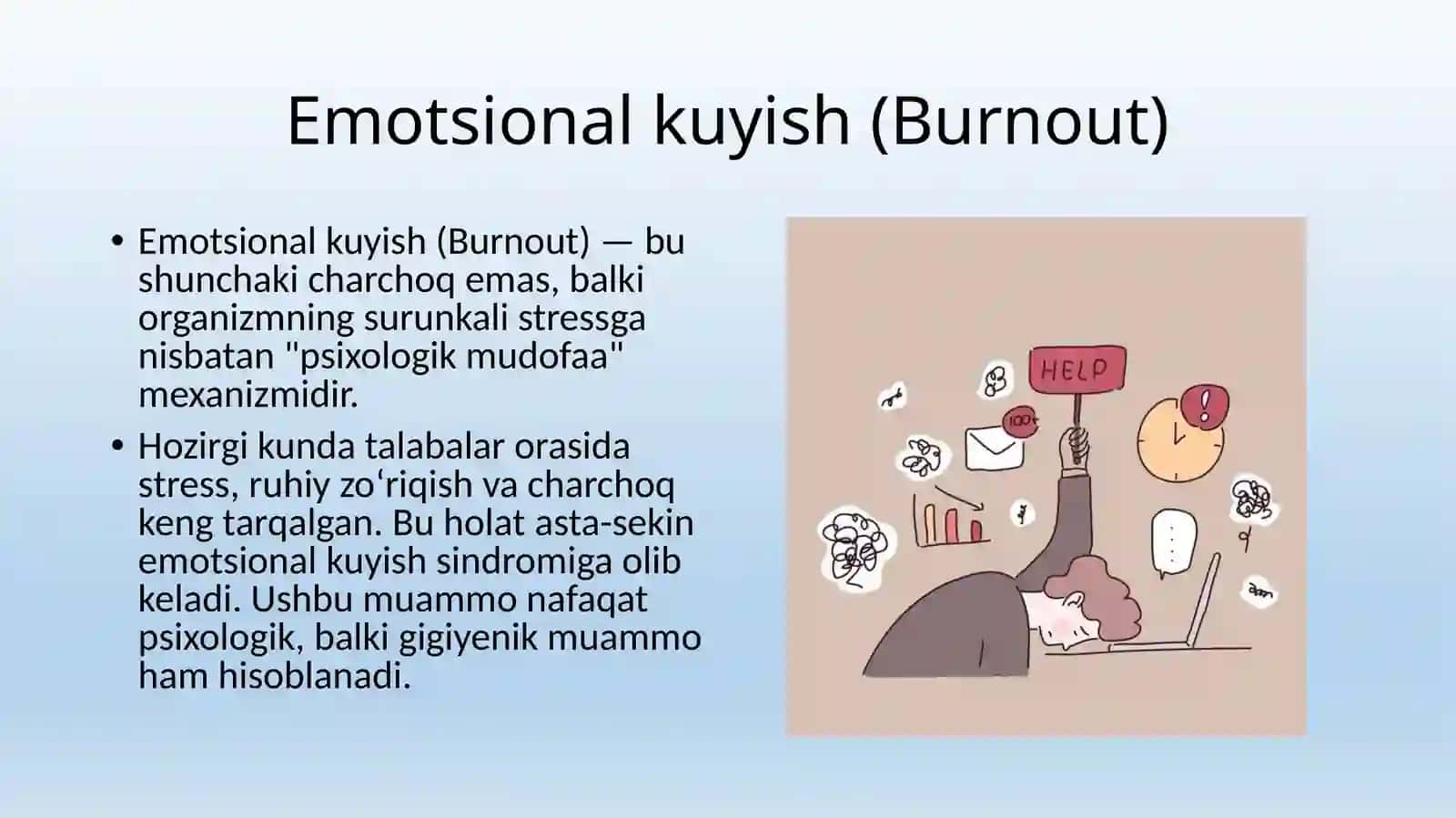 Talabalarda emotsional kuyish sindromi va uning gigiyenik profilaktikasi 3
