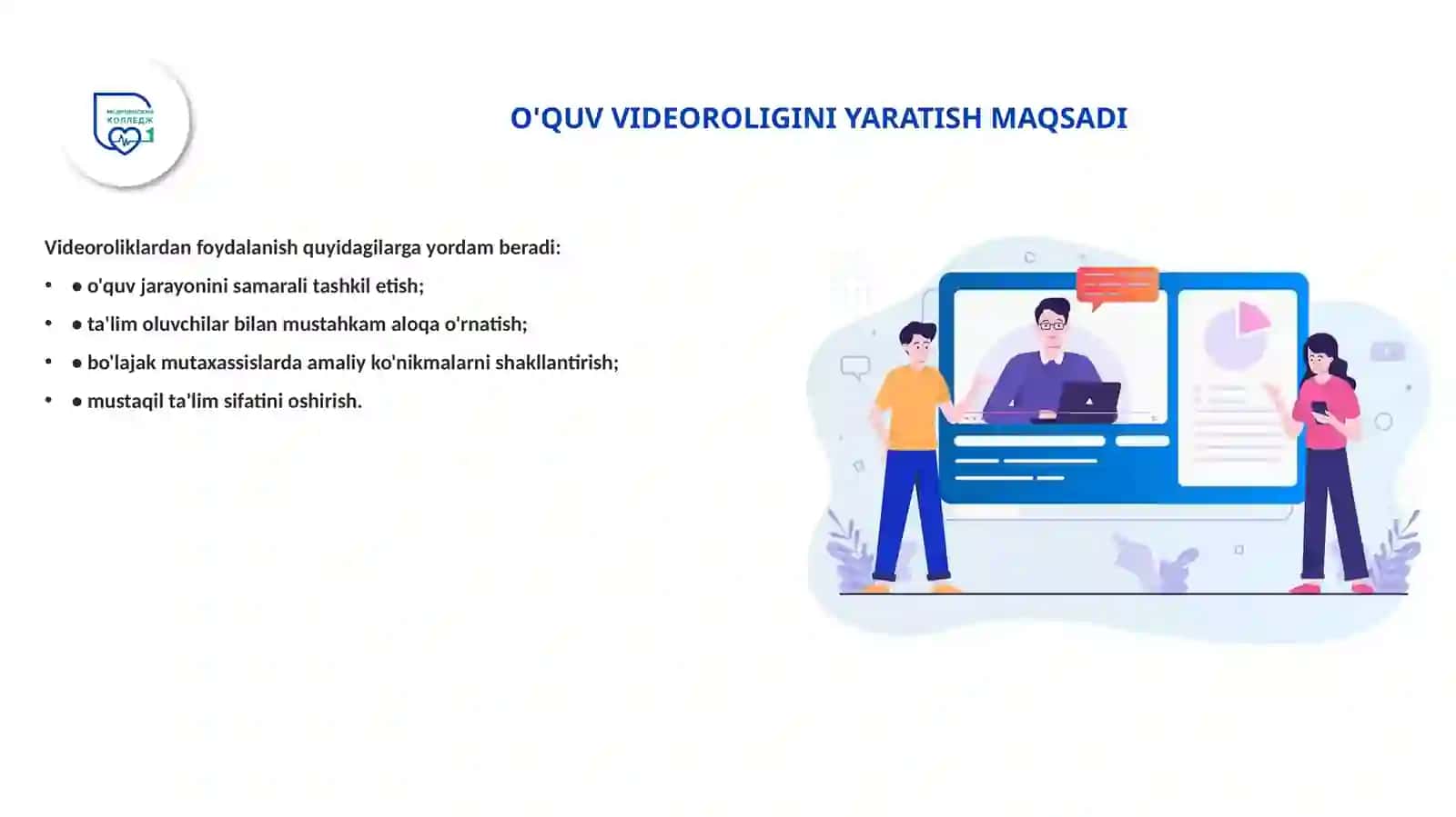 Zamonaviy ta'lim tizimida o'quv videoroliklaridan foydalanish (2-variant) 3