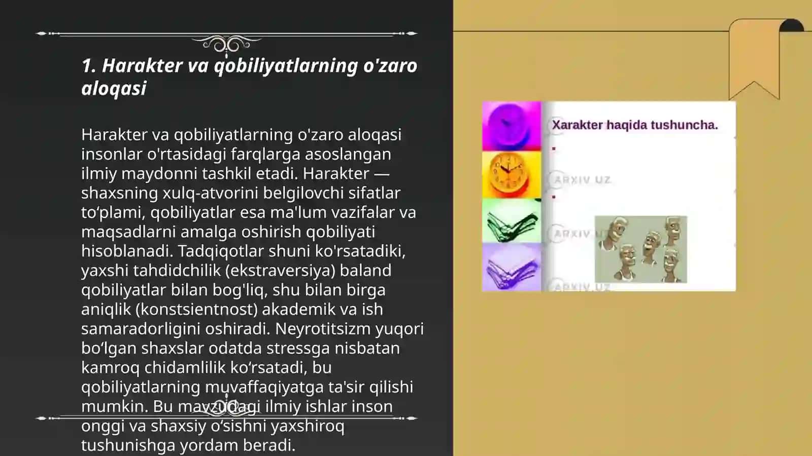 Harakter va qobiliyatlarning o'zaro aloqasi 3