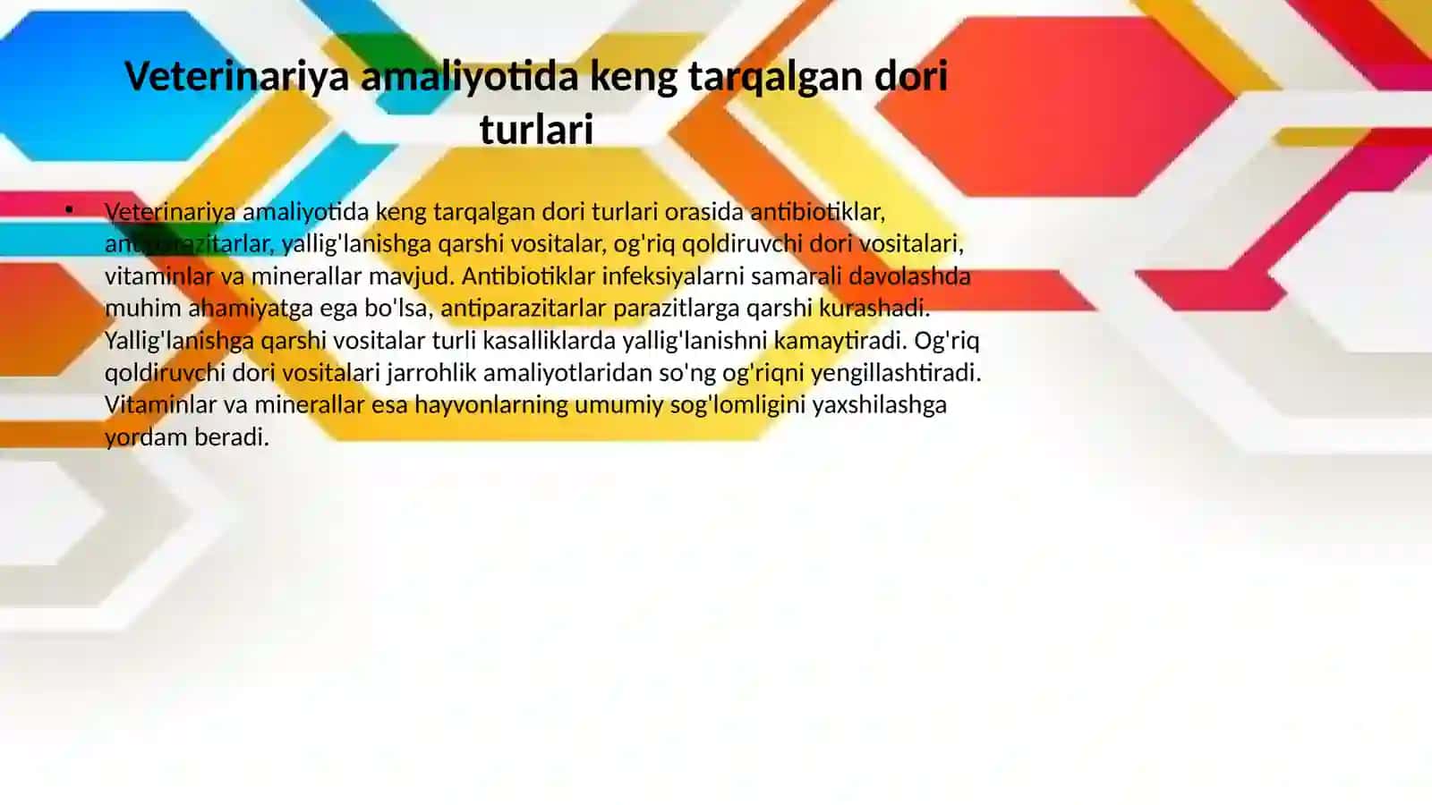 Veterinariya amaliyotida qollaniladigan dori vositalari 3