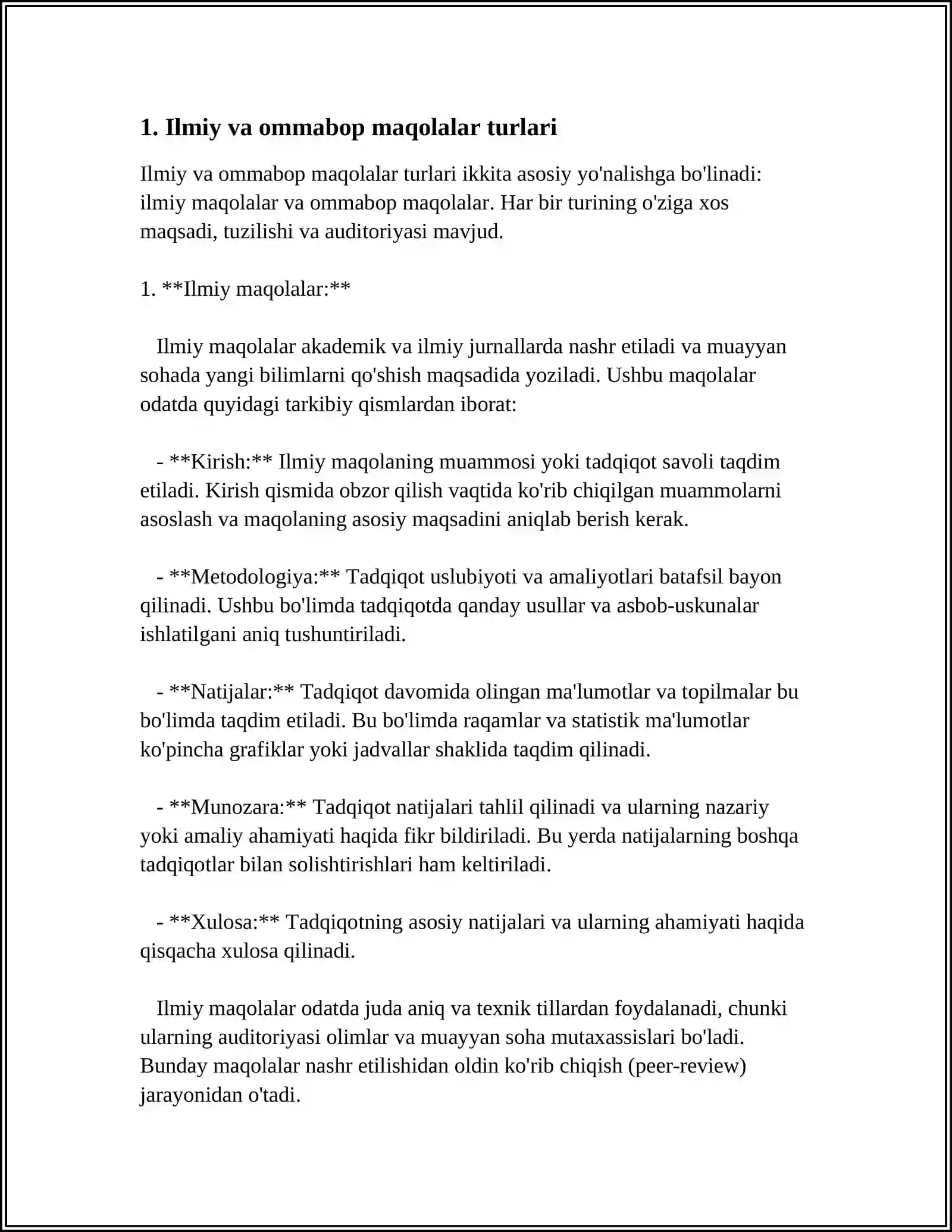 ILMIY VA OMMABOB MAQOLALARNI QIYOSIY TAHLIL QILISH 3