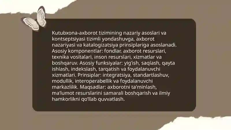 Kutubxona-axborot faoliyatini tizim sifatida rivojlanishining oʻziga xosligi va xususiyatlari 3