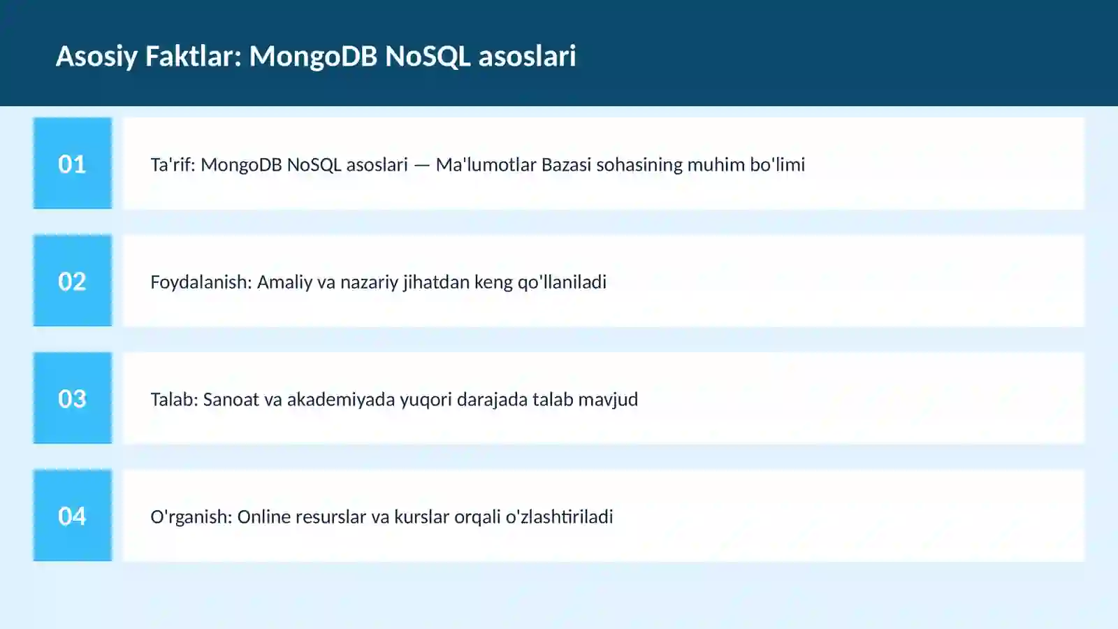 MongoDB NoSQL asoslari 3