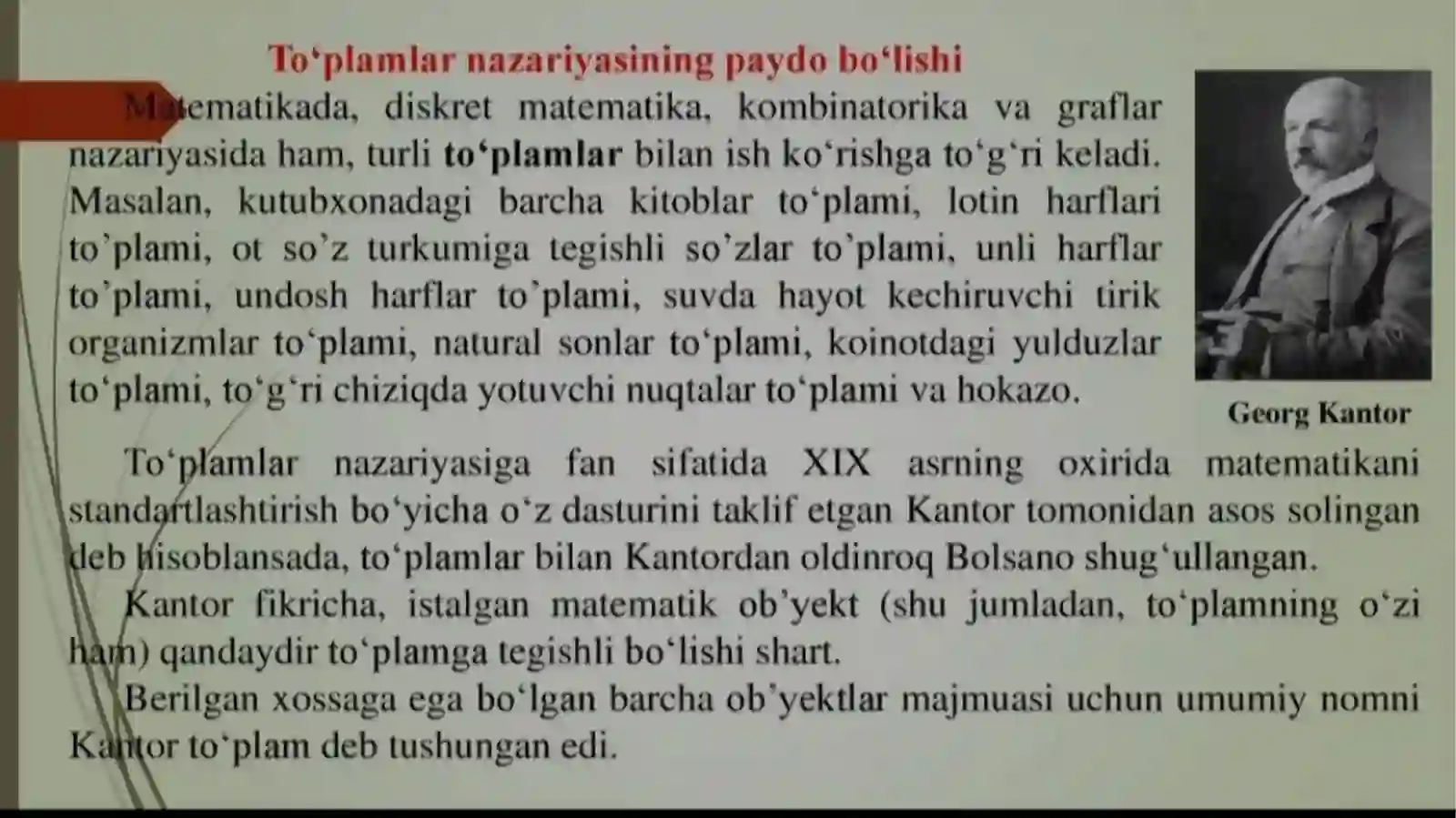 To’plamlar ustida amallar xossalarining isbotlarini o’rganish 3