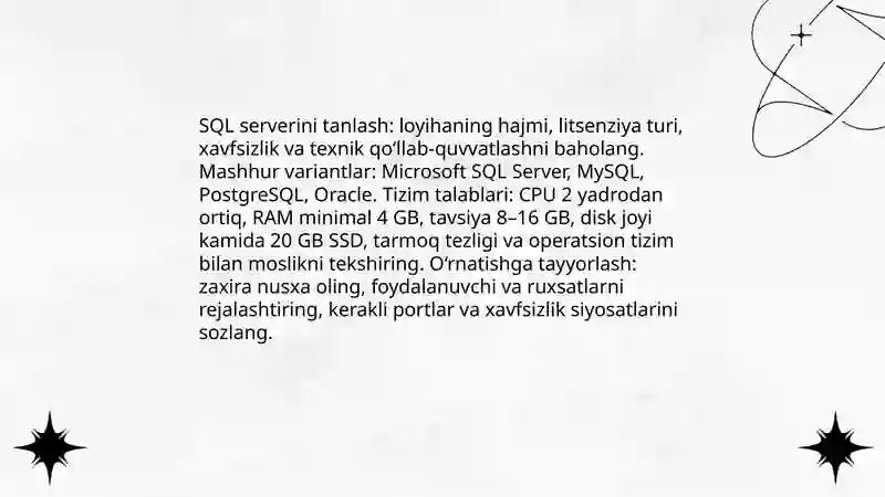 SQL dasturini o‘rnatish va sozlash 3