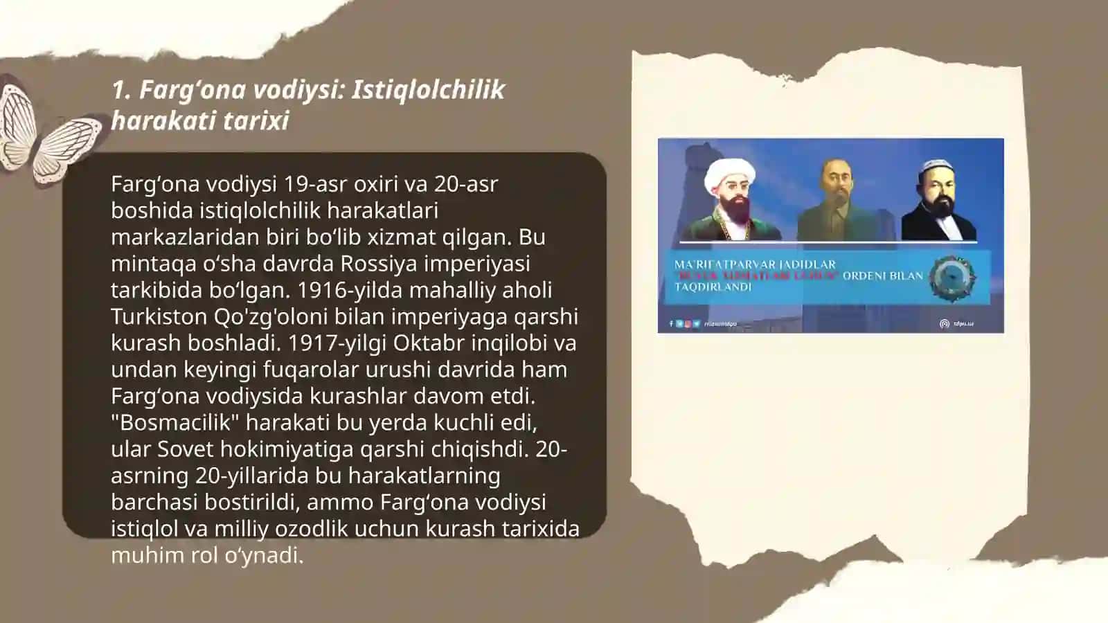 Fargʻona vodiysida istiqlolchilik harakati, ularning namoyondalari 3