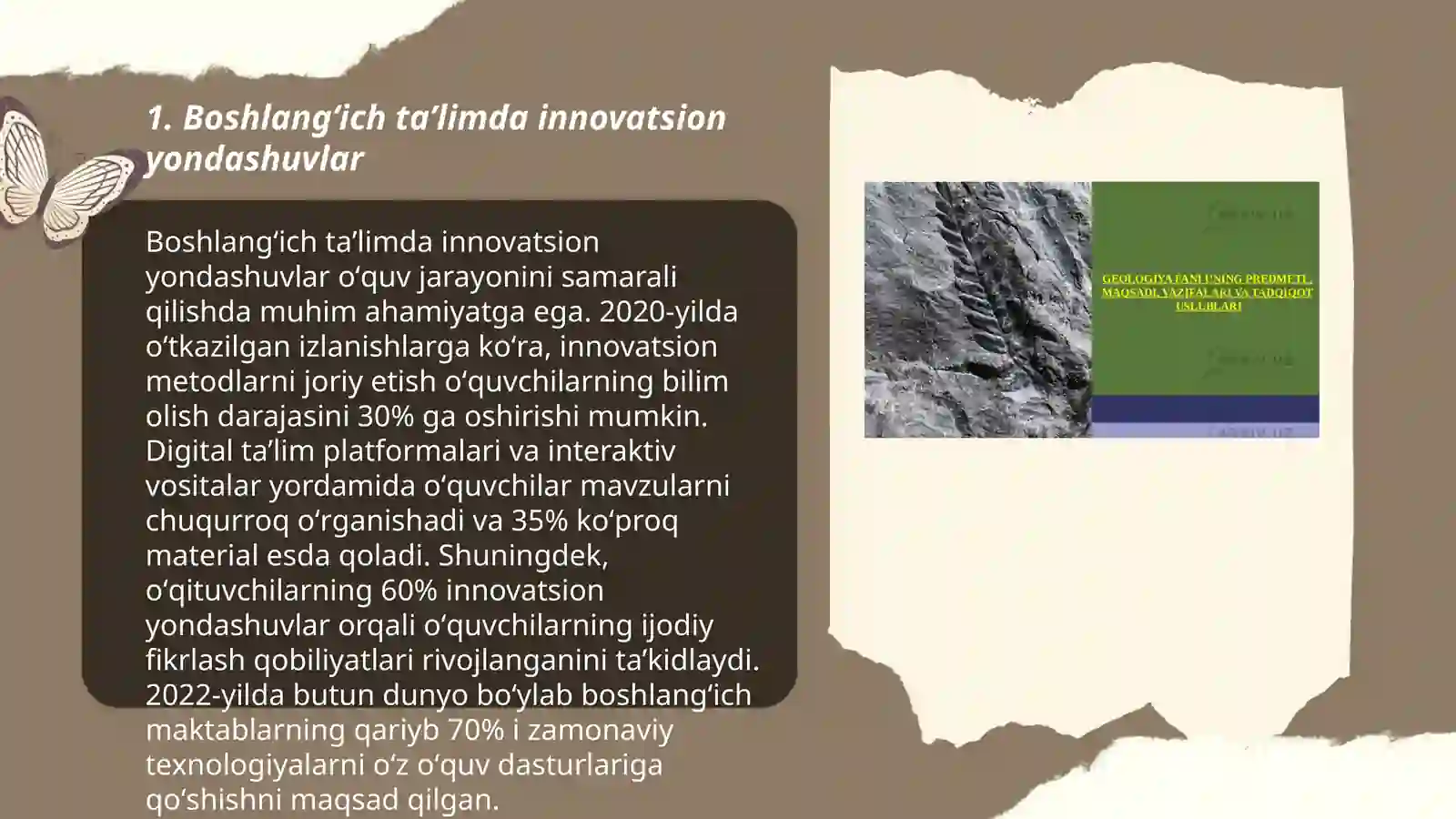 Boshlangʻich taʼlimda innovatsion va integratsiya fanining mazmuni, predmeti va metodologiyasi 3