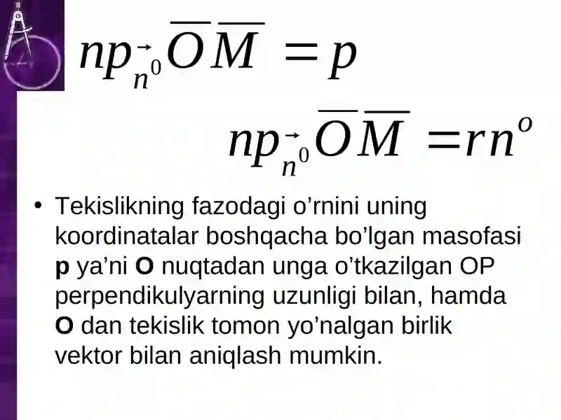 Tekislik va uning tenglamalari 3