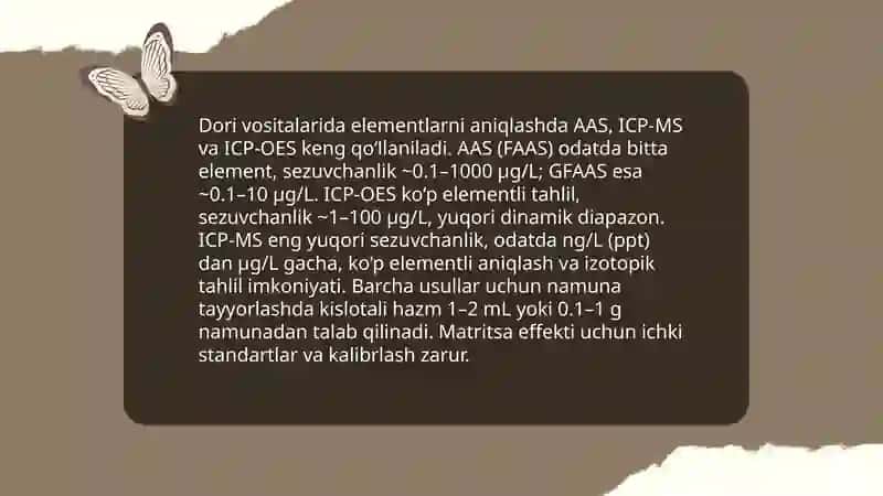 Dori vositalarini element analizi 3