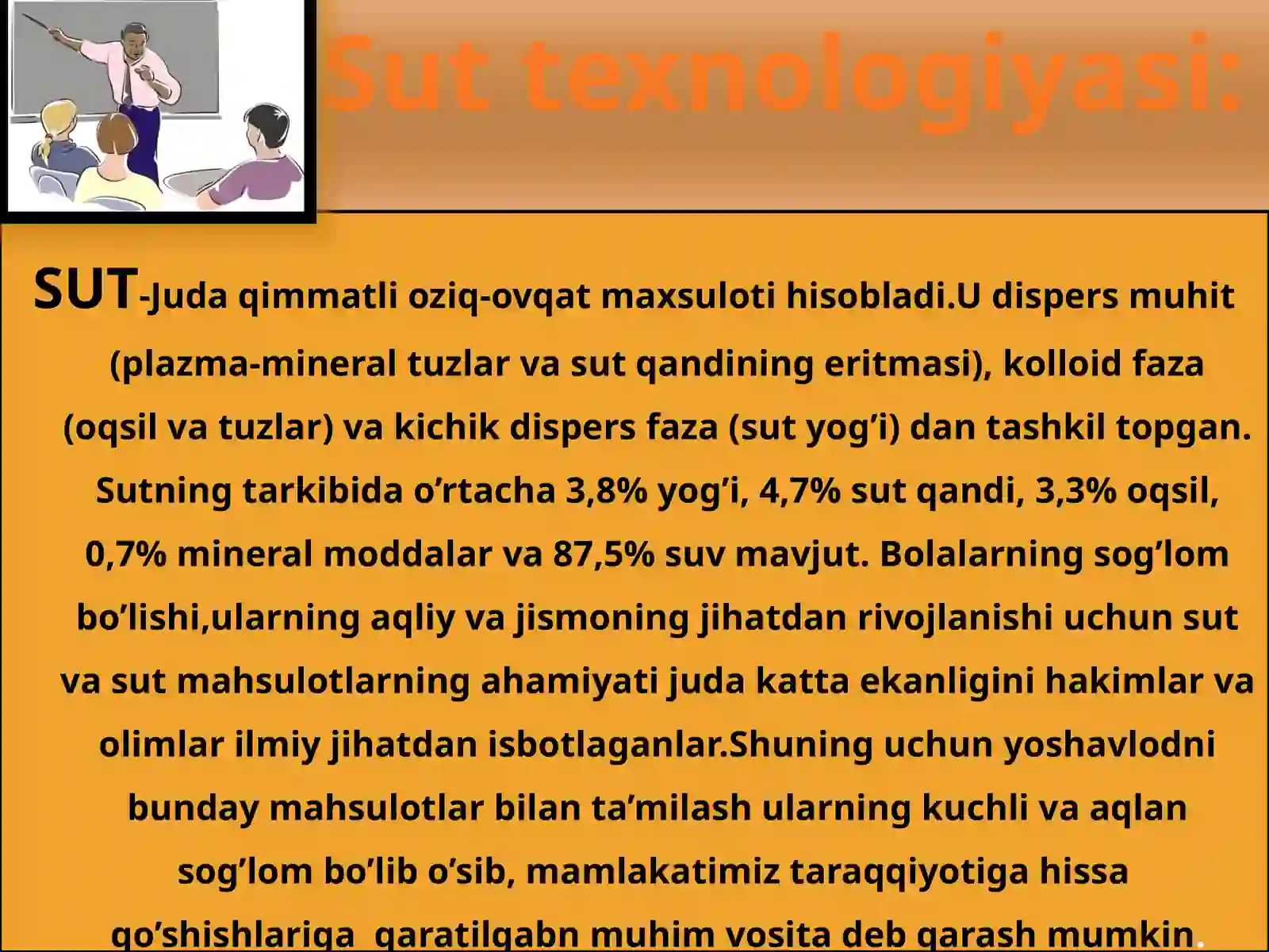 SUT VA SUT MAXSULOTLARI TEXNOLOGIYASI 3