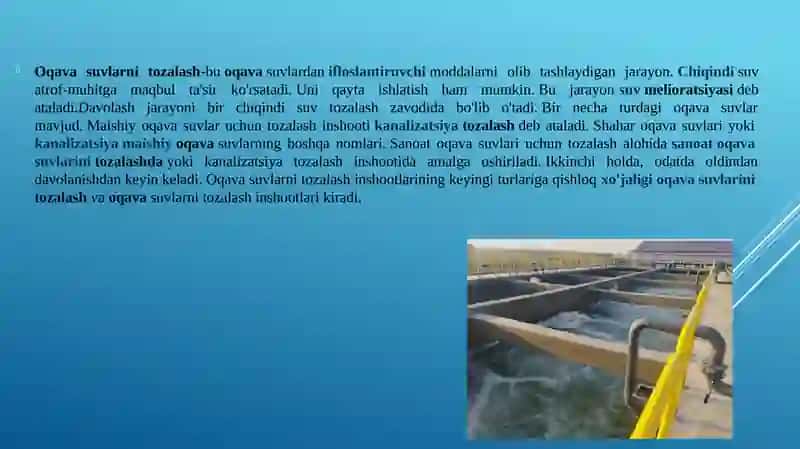 Oqava suvlarni tozalashning ilg’or texnologiyalari 3