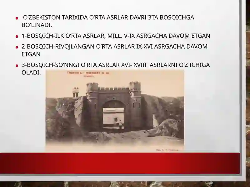 O’rta Osiyoning o’rta asr shaharlari. 3