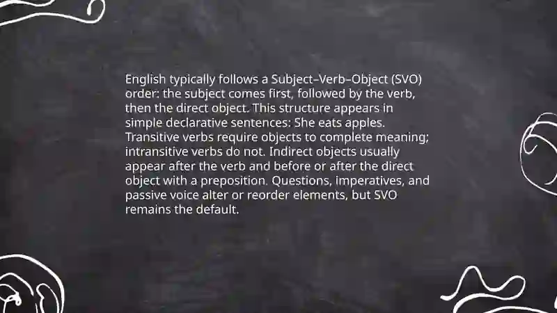 Word order 3