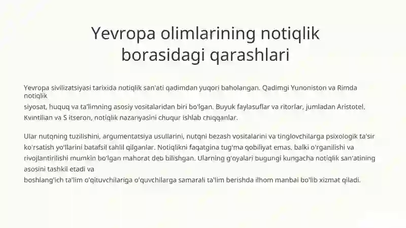 Notiqlik va nutq madaniyati 3
