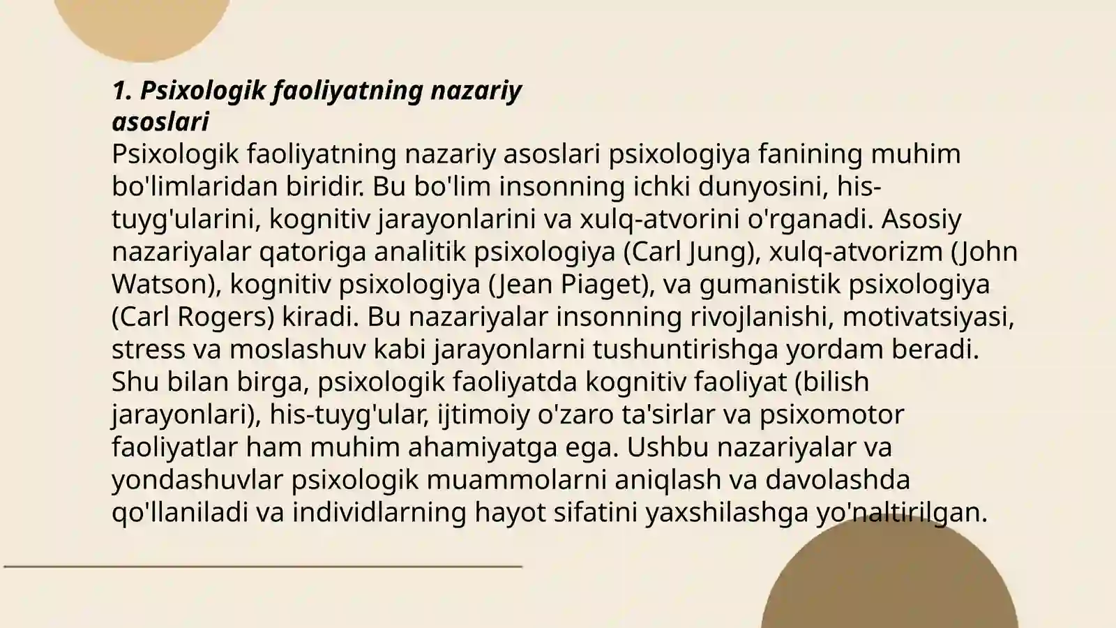 Psixologik Faoliyat va uning turlari 3
