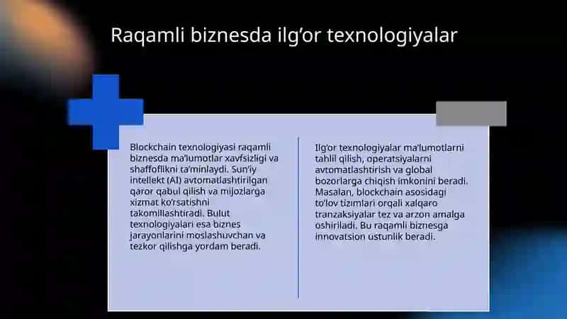 Blockchain va Lot texnalogiyalarining raqamli biznesdagi innovatsion imkoniyatlari 3