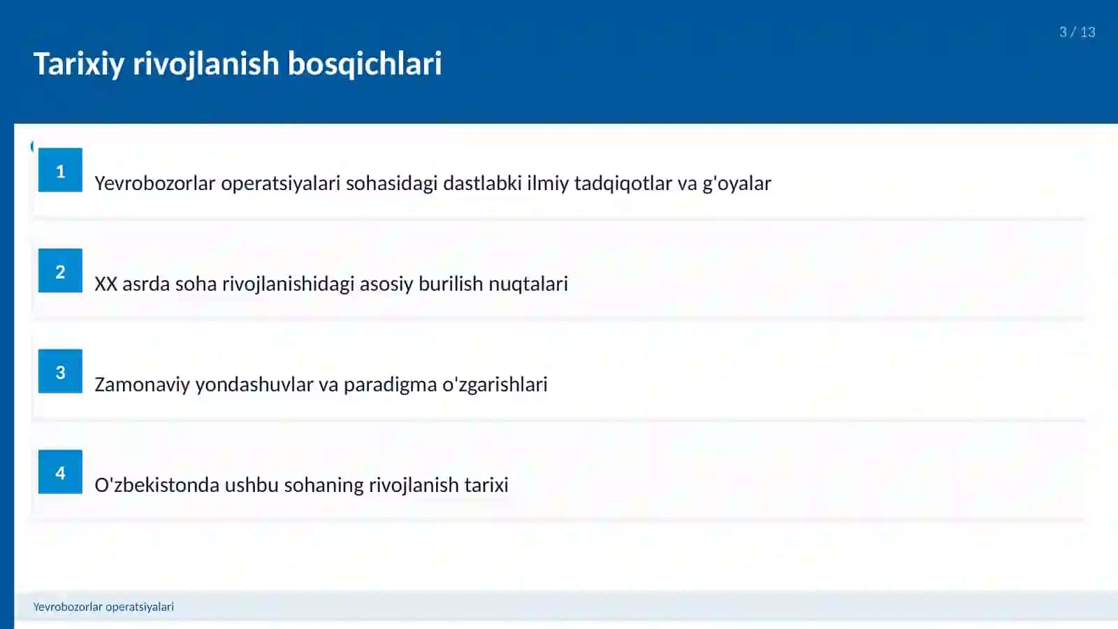 Yevrobozorlar operatsiyalari 3