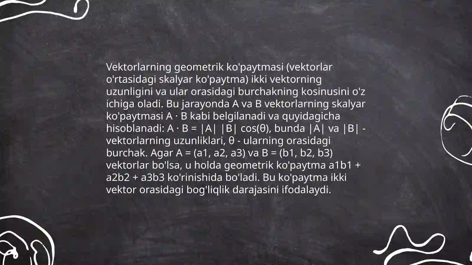 Vektorlarning vektor va aralash koʻpaytmasi 3